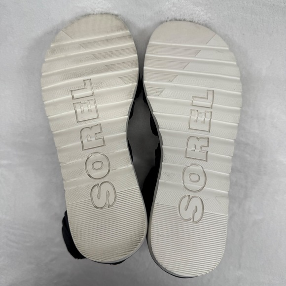 Sorel Gladiator Sandals Ruched Straps Back Zipper Black Leather Size‎ 6.5 - Picture 8 of 10